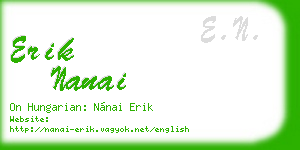 erik nanai business card